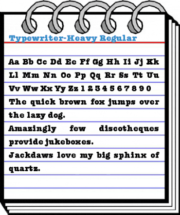 Typewriter-Heavy Font