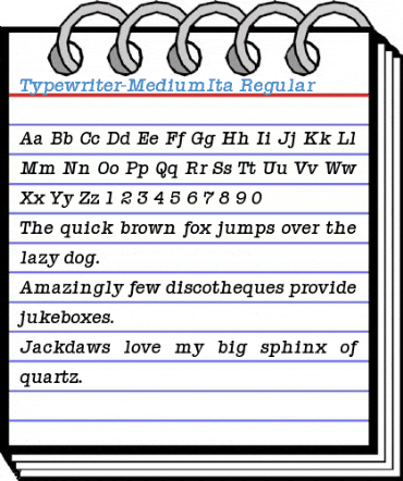 Typewriter-MediumIta Font