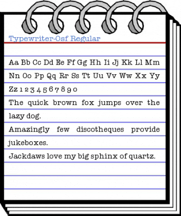 Typewriter-Osf Font