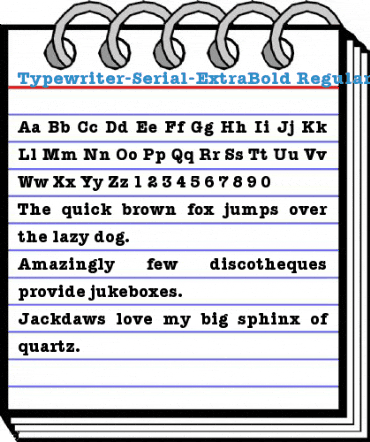 Typewriter-Serial-ExtraBold Font