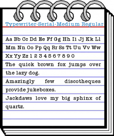 Typewriter-Serial-Medium Regular Font