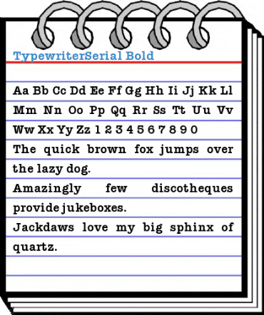 TypewriterSerial Bold Font