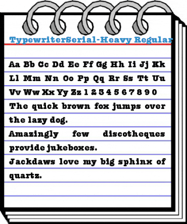 TypewriterSerial-Heavy Regular Font
