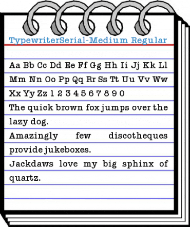 TypewriterSerial-Medium Font