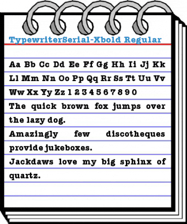 TypewriterSerial-Xbold Regular Font