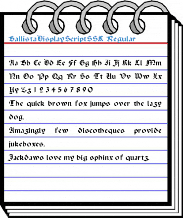 BallistaDisplayScriptSSK Regular Font