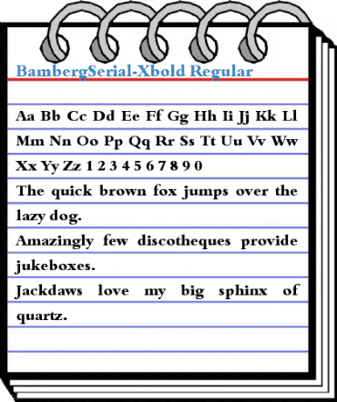 BambergSerial-Xbold Regular Font