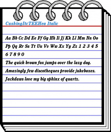 CushingItcTEEHea Font