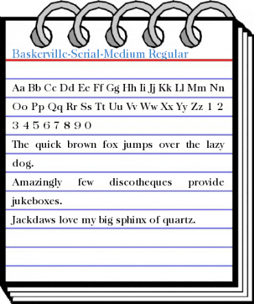 Baskerville-Serial-Medium Regular Font