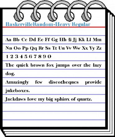 BaskervilleRandom-Heavy Regular Font