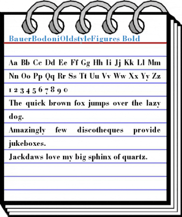 BauerBodoniOldstyleFigures Font