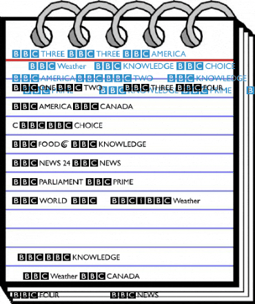 BBC Striped Channel Logos Font