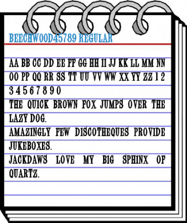 Beechwood45789 Regular Font