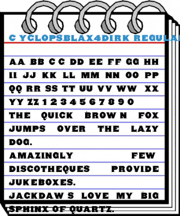 CyclopsBlax4Dirk Font