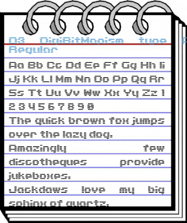 D3 DigiBitMapism type A wide Font