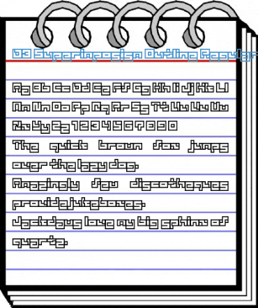 D3 Superimposism Outline Regular Font