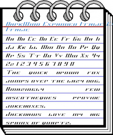 DarkWind Expanded Italic Expanded Italic Font