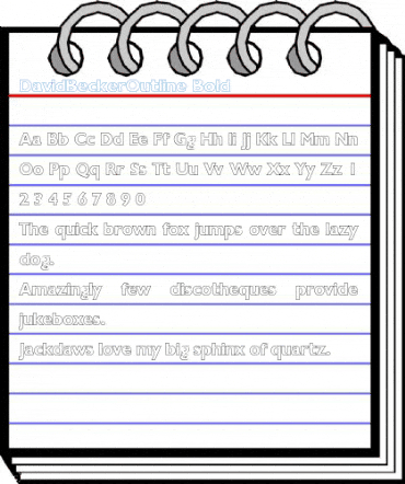 DavidBeckerOutline Bold Font