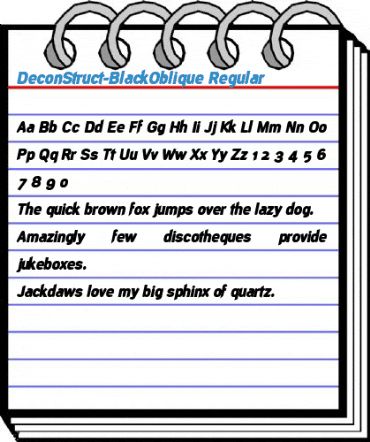 DeconStruct-BlackOblique Font