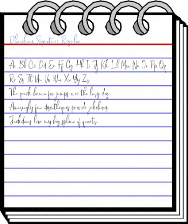Dhanikans Signature Regular Font