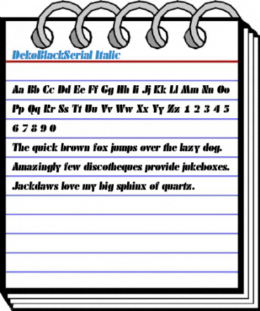 DekoBlackSerial Italic Font