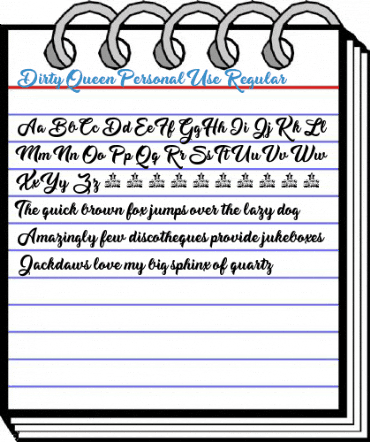 Dirty Queen Personal Use Regular Font