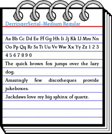 DerringerSerial-Medium Regular Font