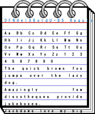 DFNHeiXBoldU-B5 Regular Font