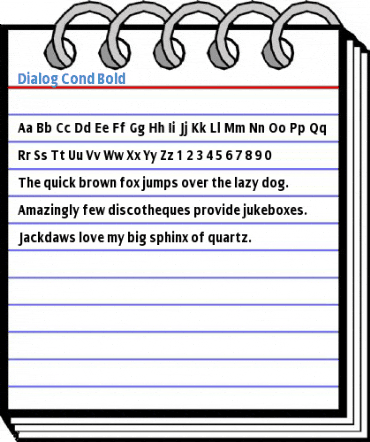 Dialog Cond Bold Font