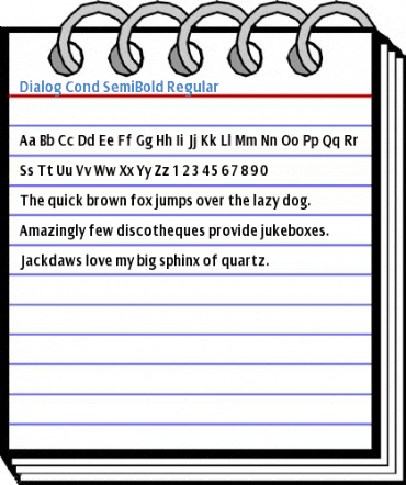 Dialog Cond SemiBold Font