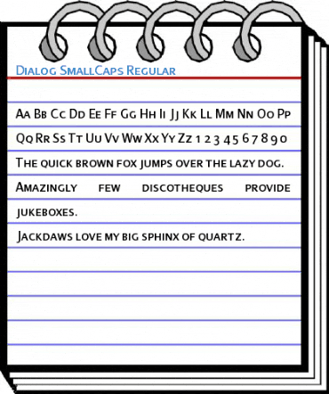 Dialog SmallCaps Regular Font