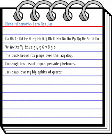 DieselisEconomic-Zero Regular Font