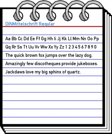 DINMittelschrift Font