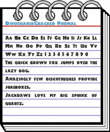 DinosuariaCracked Normal Font