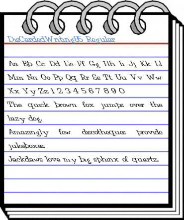 DisCardedWriting85 Regular Font