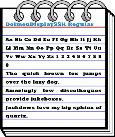 DolmenDisplaySSK Regular Font