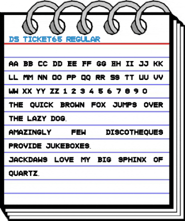 DS Ticket65 Regular Font