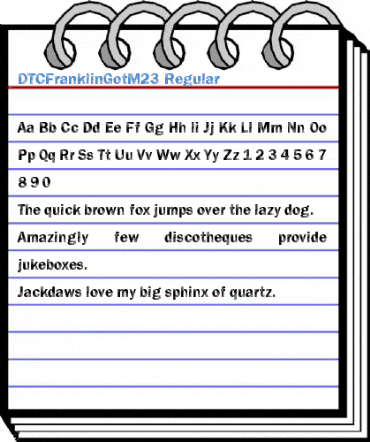 DTCFranklinGotM23 Regular Font