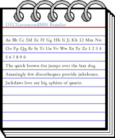 DTCGaramondM05 Regular Font