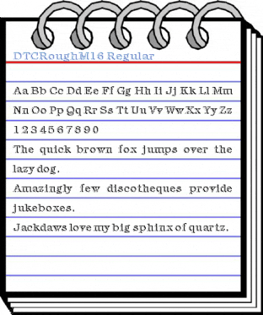 DTCRoughM16 Regular Font