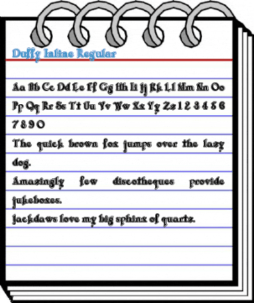 Duffy Inline Font