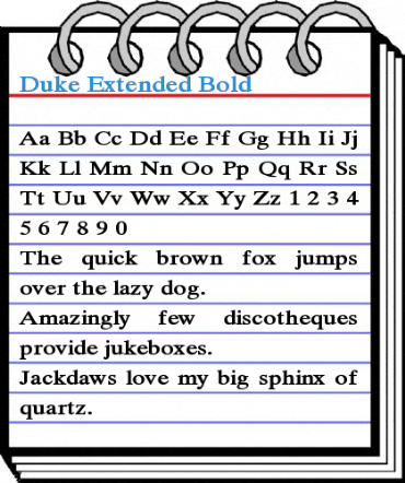 Duke Extended Font