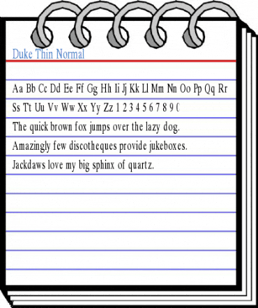 Duke Thin Normal Font