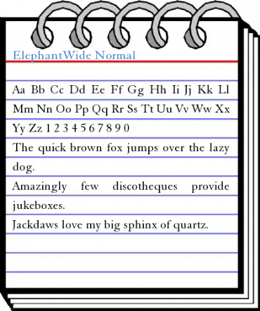 ElephantWide Normal Font