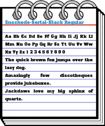 Enschede-Serial-Black Regular Font