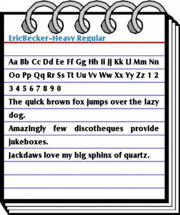 EricBecker-Heavy Regular Font