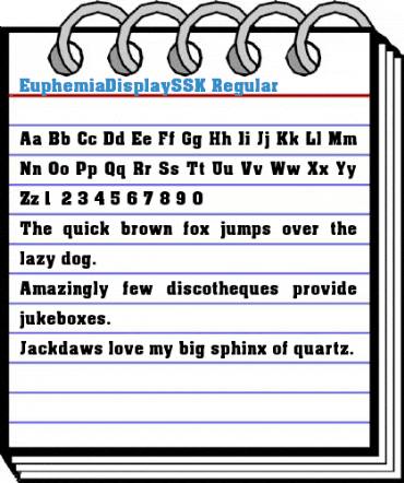 EuphemiaDisplaySSK Font