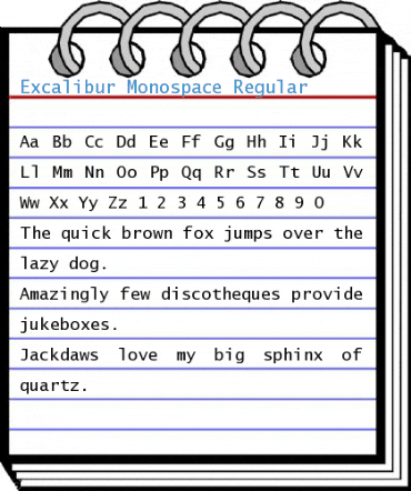 Excalibur Monospace Font
