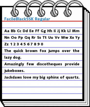 FacileBlackSSK Regular Font