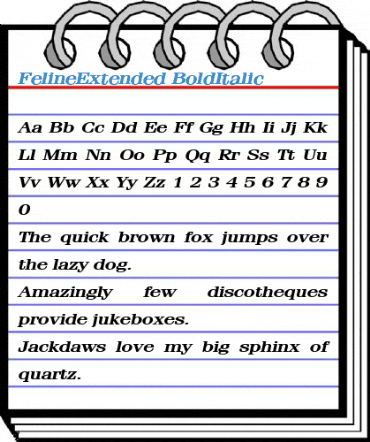 FelineExtended BoldItalic Font